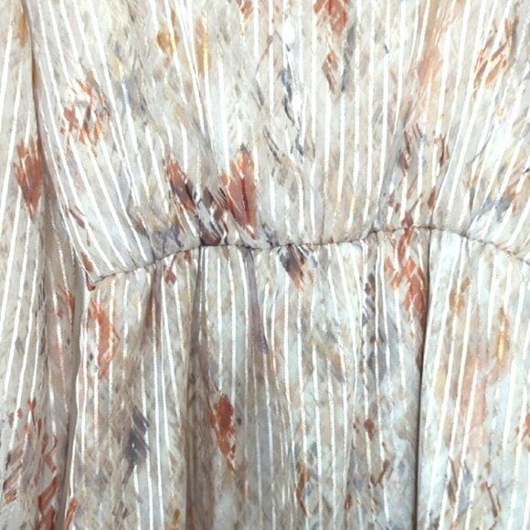 White House Black Market Elegant Multicolor Pleated Dress With Stretch - Sz 0-4 - Picture 6 of 10